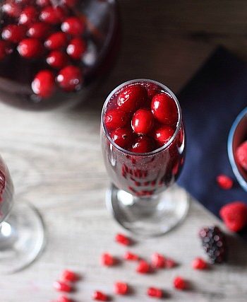 Cranberry Berry Pomegranate Sangria {mind-over-batter.com}
