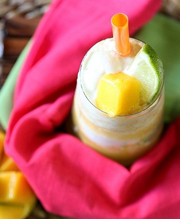 Mango Lime Vodka Ice Cream Float {mind-over-batter.com}