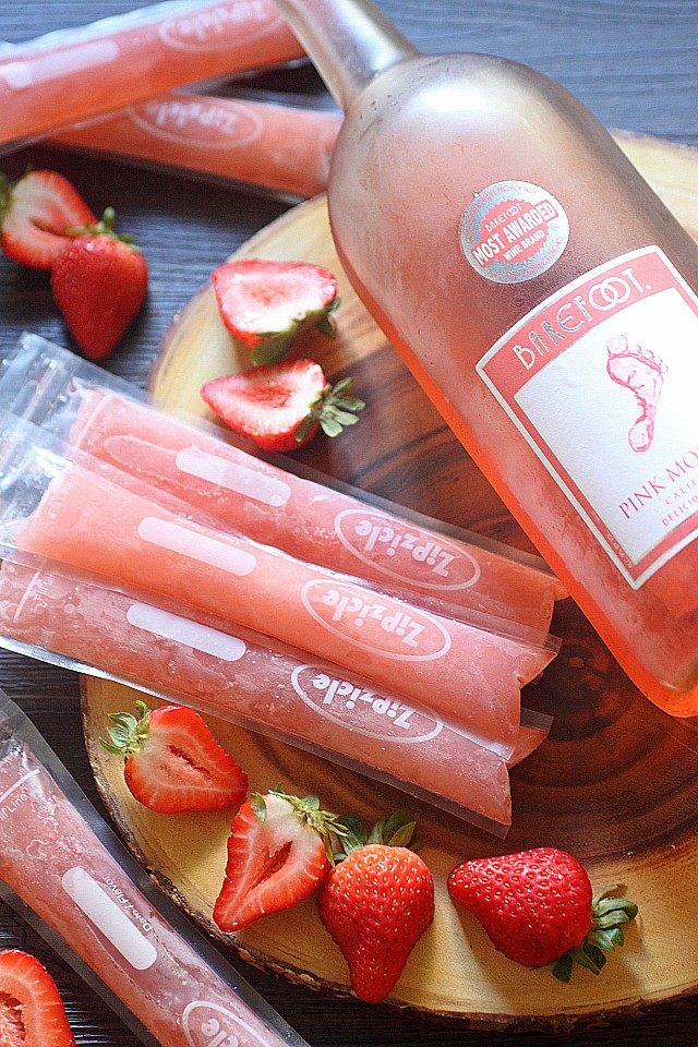 Strawberry Moscato Ice Pops -- www.mind-over-batter.com