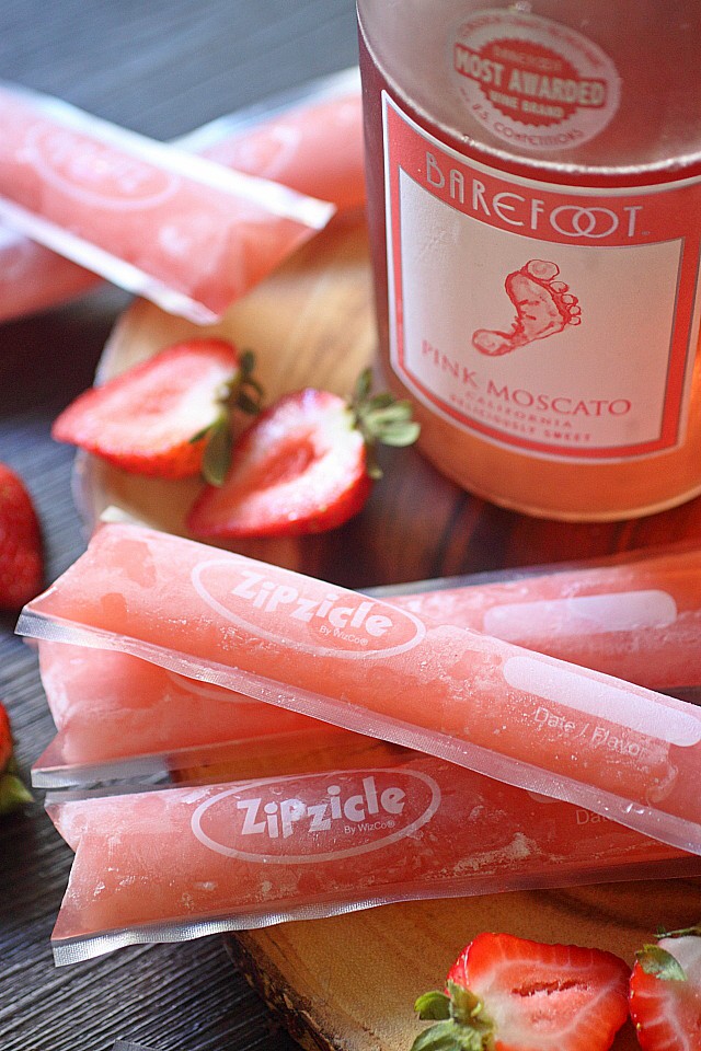 Strawberry Moscato Ice Pops -- www.mind-over-batter.com