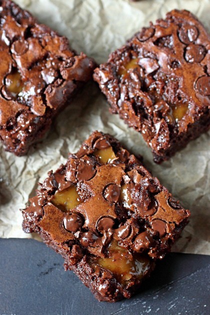 Gooey and Chewy Toffee Brownies | Mind Over Batter