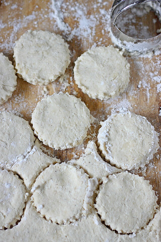 Biscuit dough for Ricotta Parmesan Gruyere Biscuits -- www.mind-over-batter.com